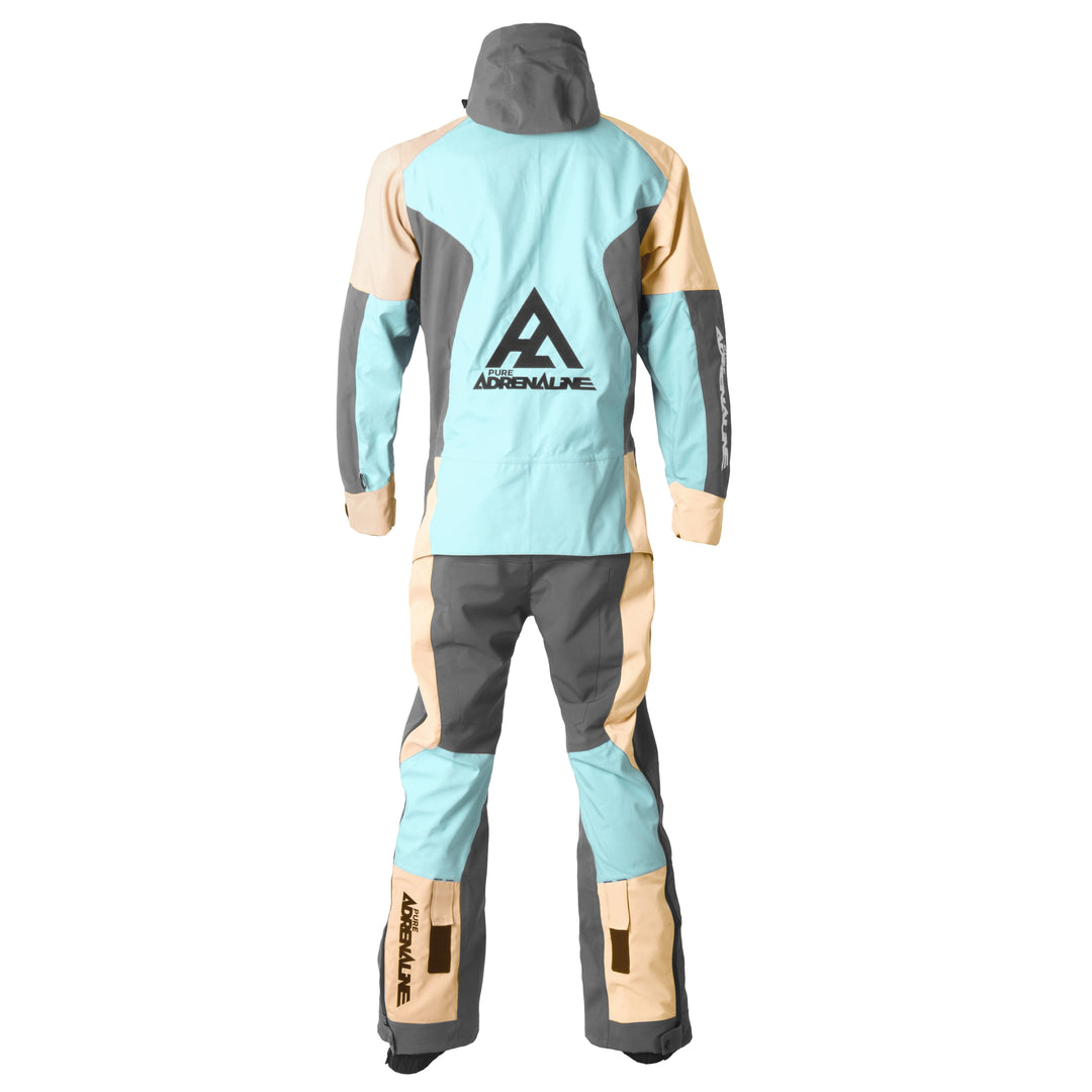 Pure Adrenaline Cyan/Gray/Rose Vortex Monosuit - Pure Adrenaline Motorsports