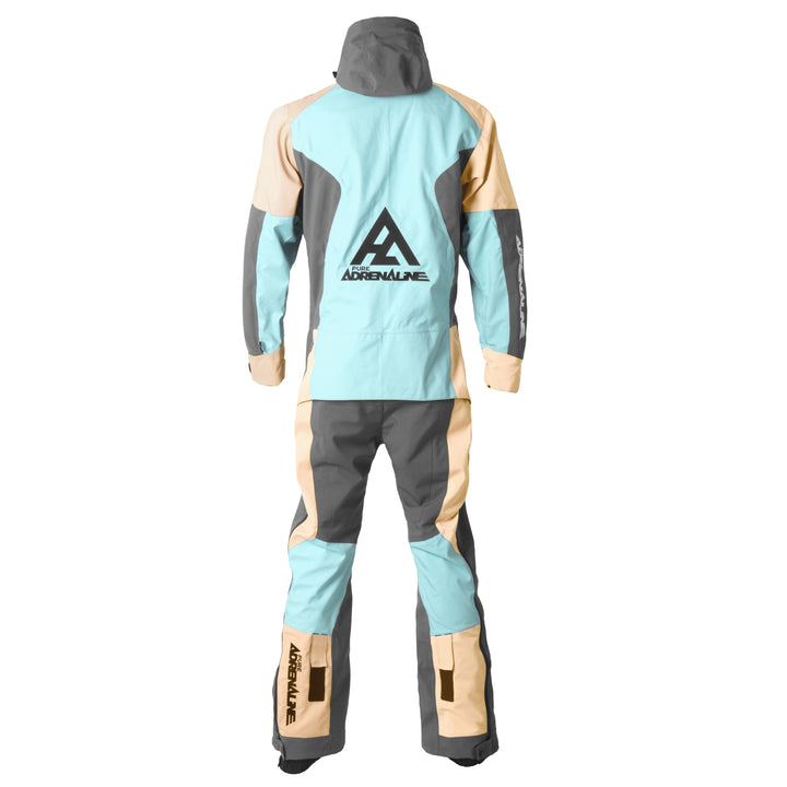Pure Adrenaline Cyan/Gray/Rose Vortex Monosuit - Pure Adrenaline Motorsports
