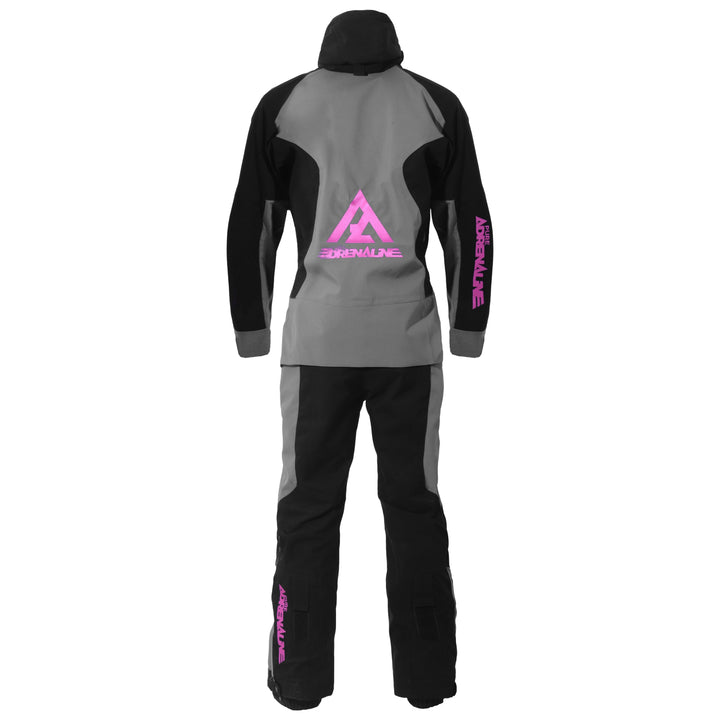Pure Adrenaline Gray/Black/Pink Vortex Monosuit - Pure Adrenaline Motorsports