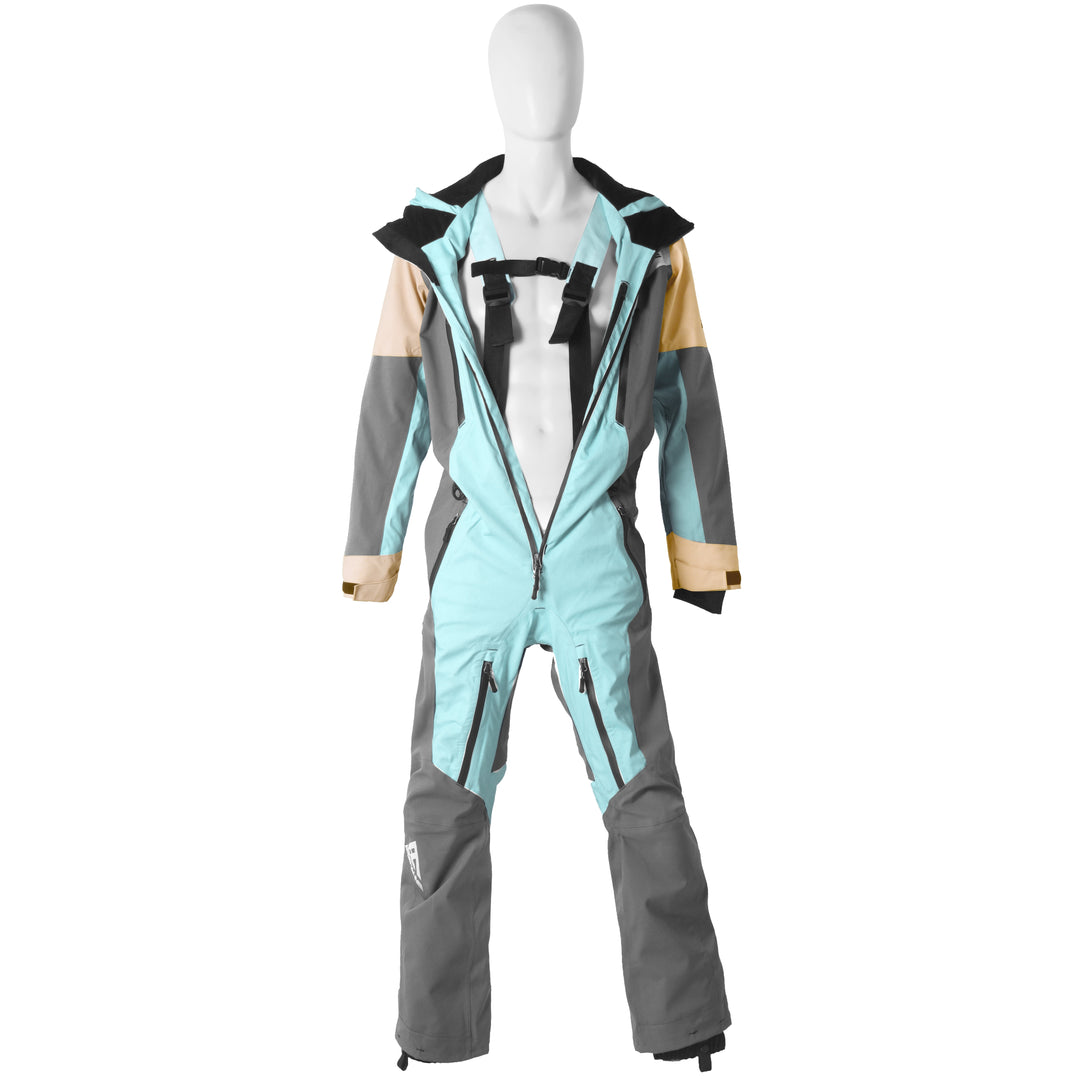 Pure Adrenaline Cyan/Gray/Rose Vortex Monosuit - Pure Adrenaline Motorsports