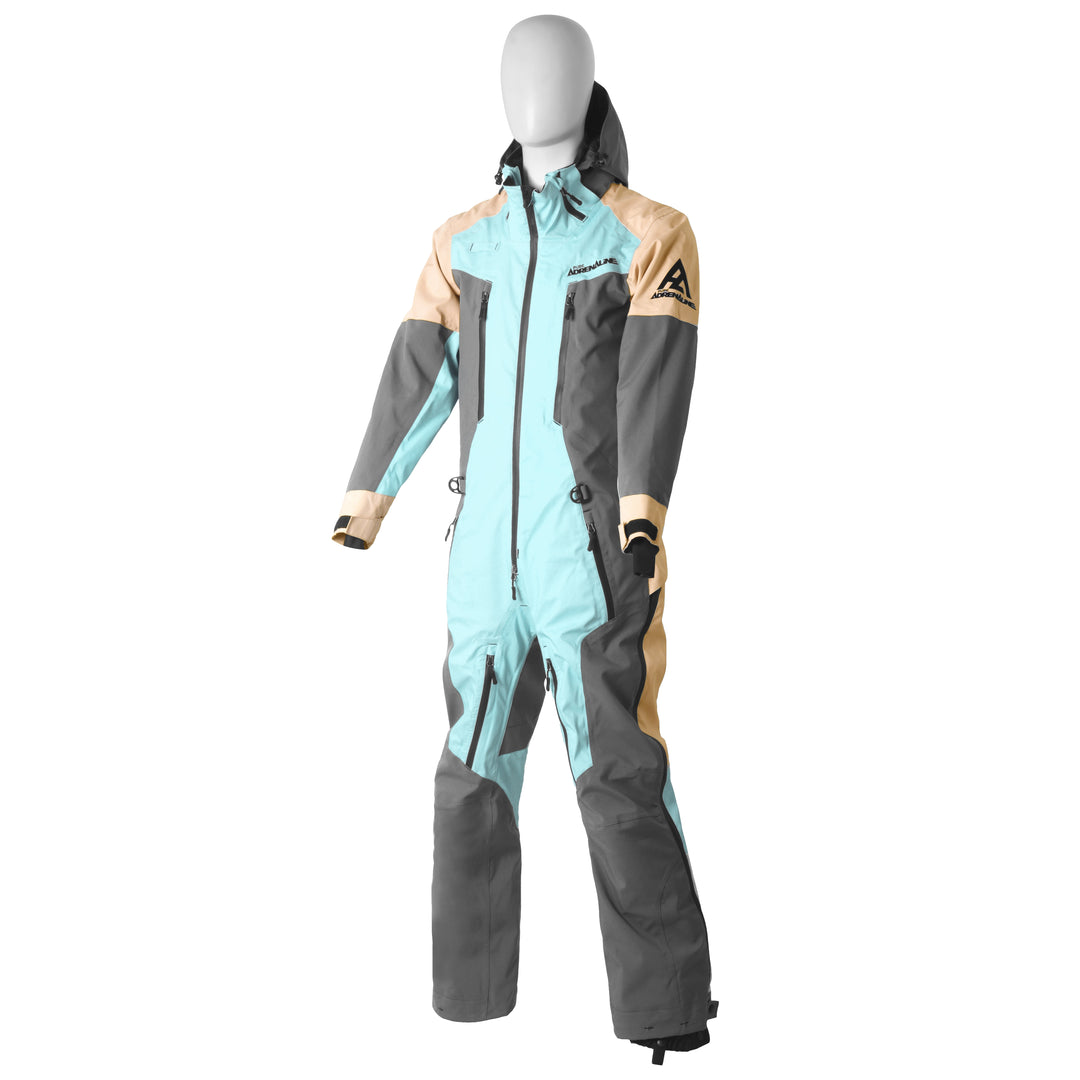 Pure Adrenaline Cyan/Gray/Rose Vortex Monosuit - Pure Adrenaline Motorsports