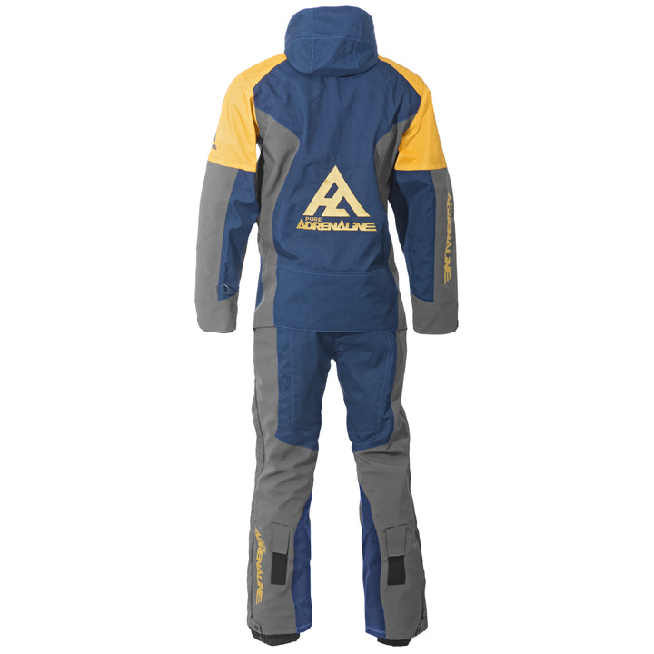 Pure Adrenaline Navy/Gray/Yellow Vortex Monosuit - Pure Adrenaline Motorsports