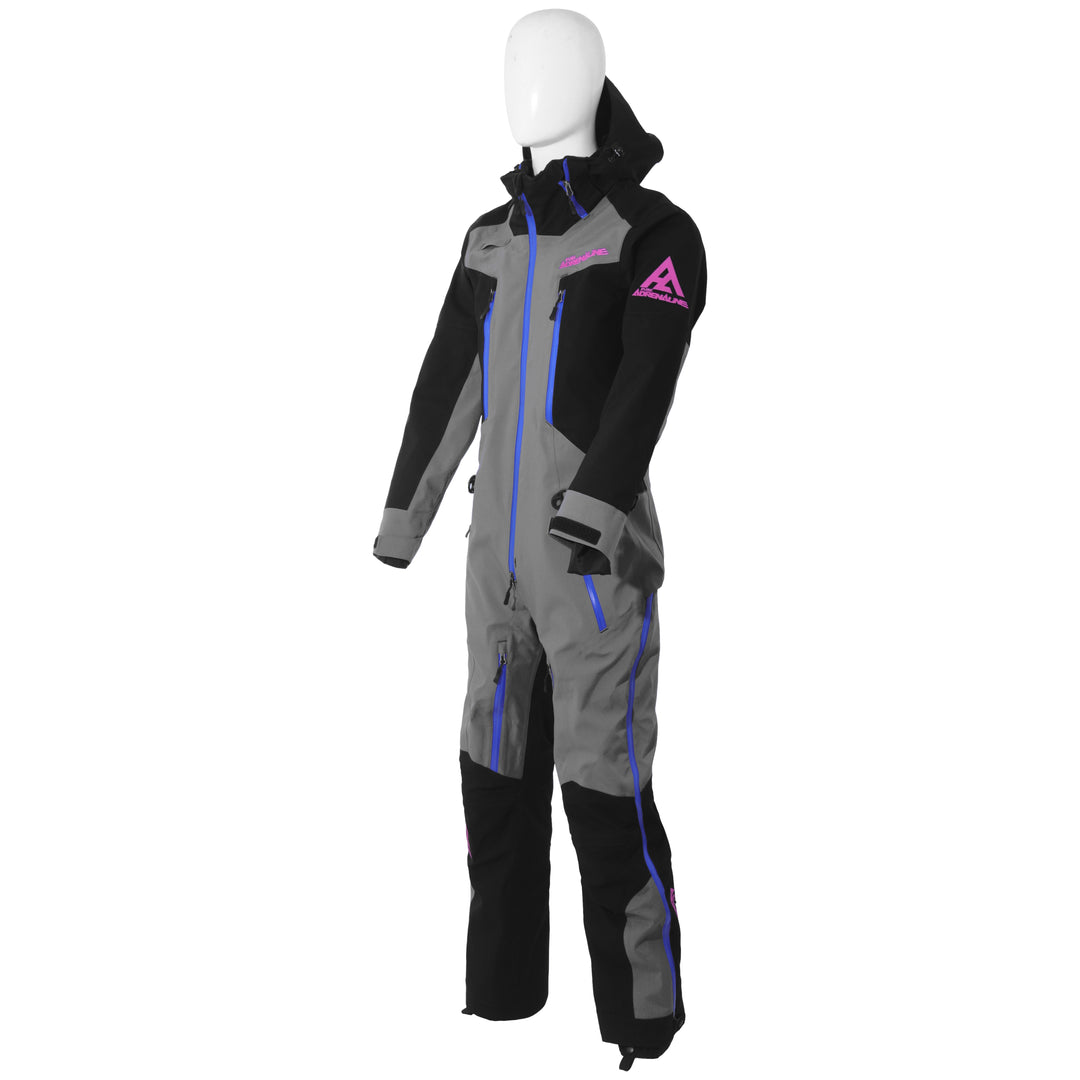 Pure Adrenaline Gray/Black/Pink Vortex Monosuit - Pure Adrenaline Motorsports