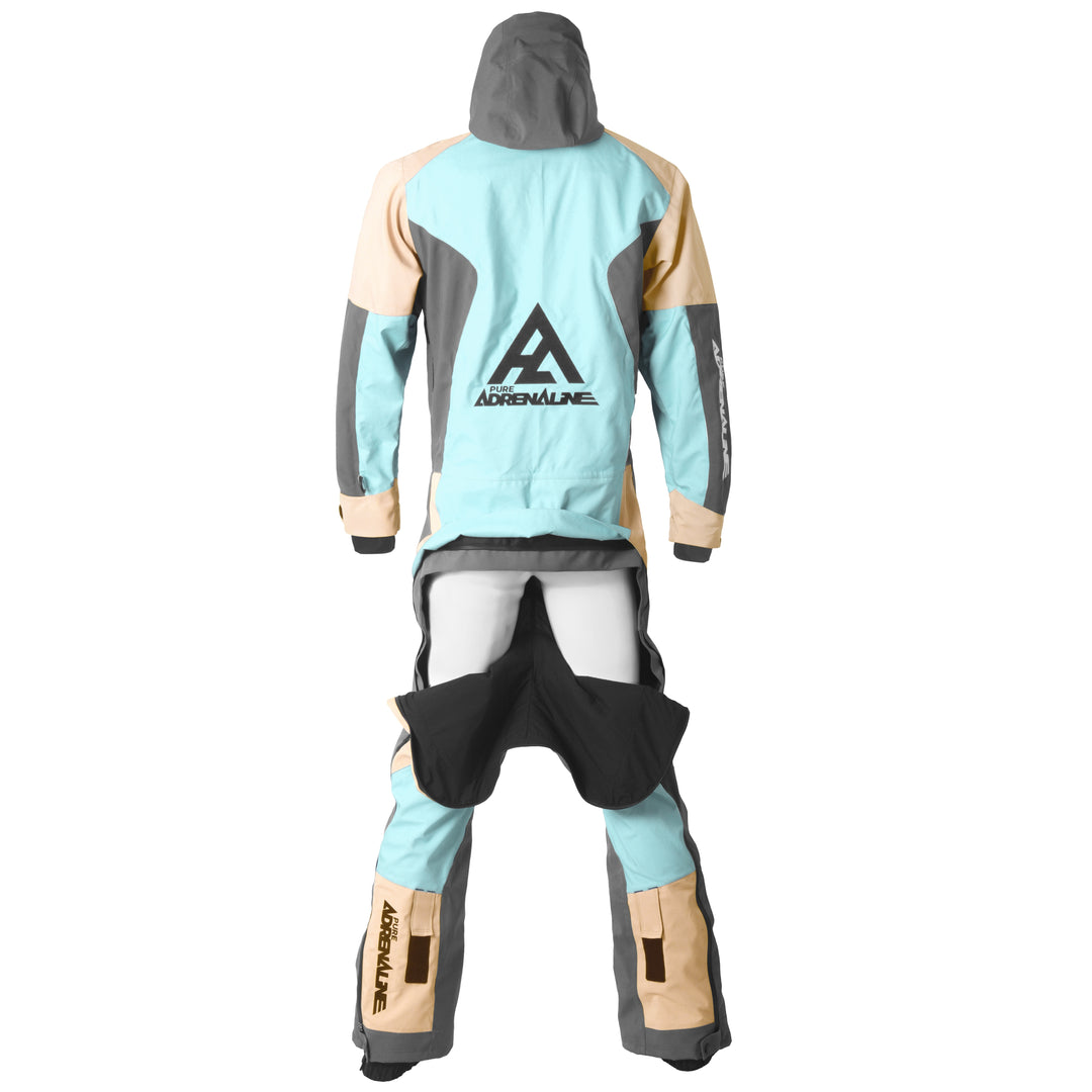Pure Adrenaline Cyan/Gray/Rose Vortex Monosuit - Pure Adrenaline Motorsports