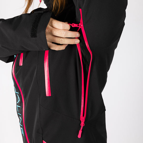 Black / Scuba Blue Womens Gravity Mono Suit (2024) - Pure Adrenaline Motorsports