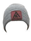 Grey/Red Knit Pure Adrenaline Patch Beanie (2024) - Pure Adrenaline Motorsports