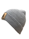 Grey/Leather Knit Pure Adrenaline Patch Beanie (2024) - Pure Adrenaline Motorsports