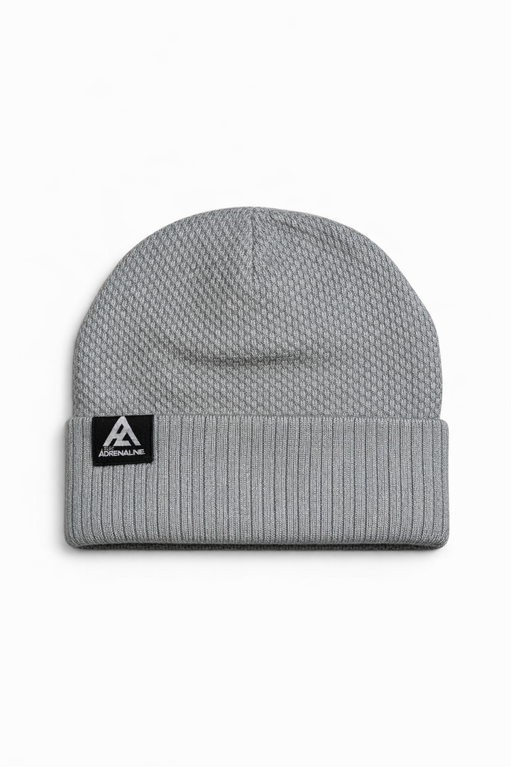 Gray Knit Pure Adrenaline Beanie - Pure Adrenaline Motorsports