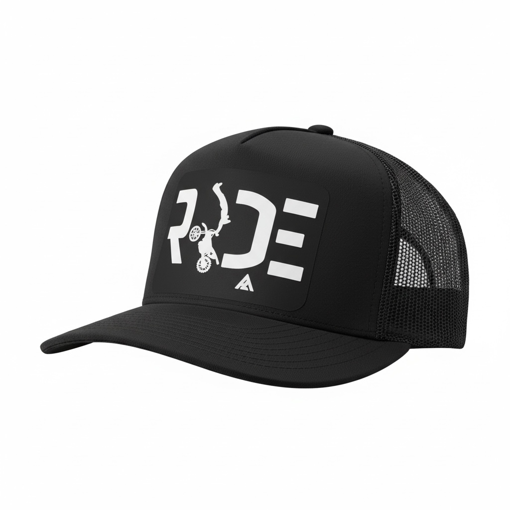Black Snap Back Pure Adrenaline Hat With Ride Moto - Pure Adrenaline Motorsports