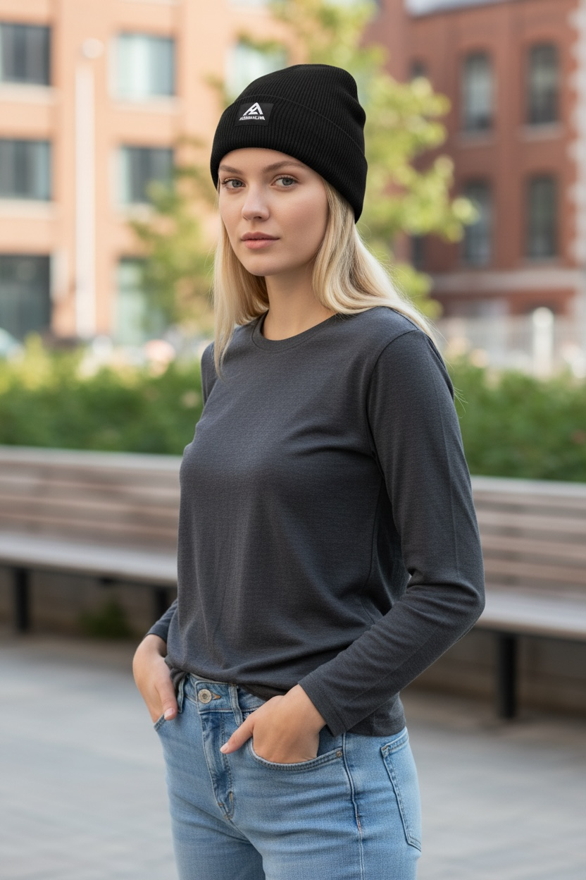 Black Knit Pure Adrenaline Beanie