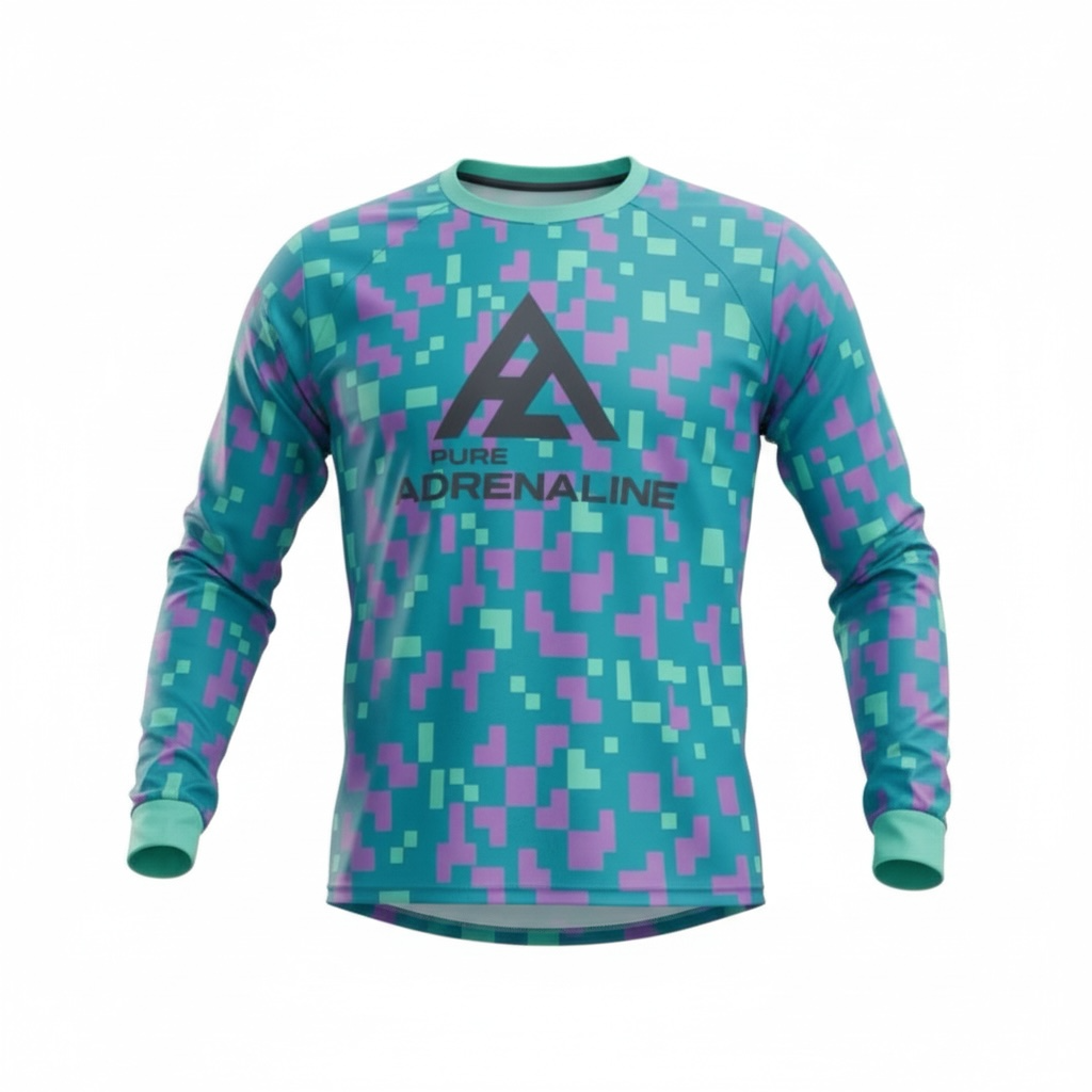 Pure Adrenaline Blue/Green Rev Series Moto Jersey - Pure Adrenaline Motorsports