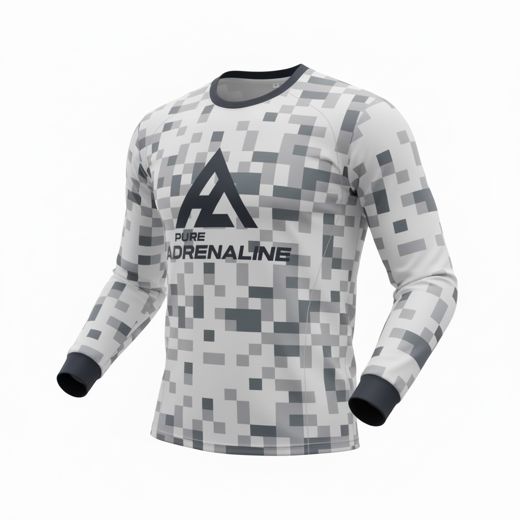 Pure Adrenaline White/Gray Rev Series Moto Jersey - Pure Adrenaline Motorsports