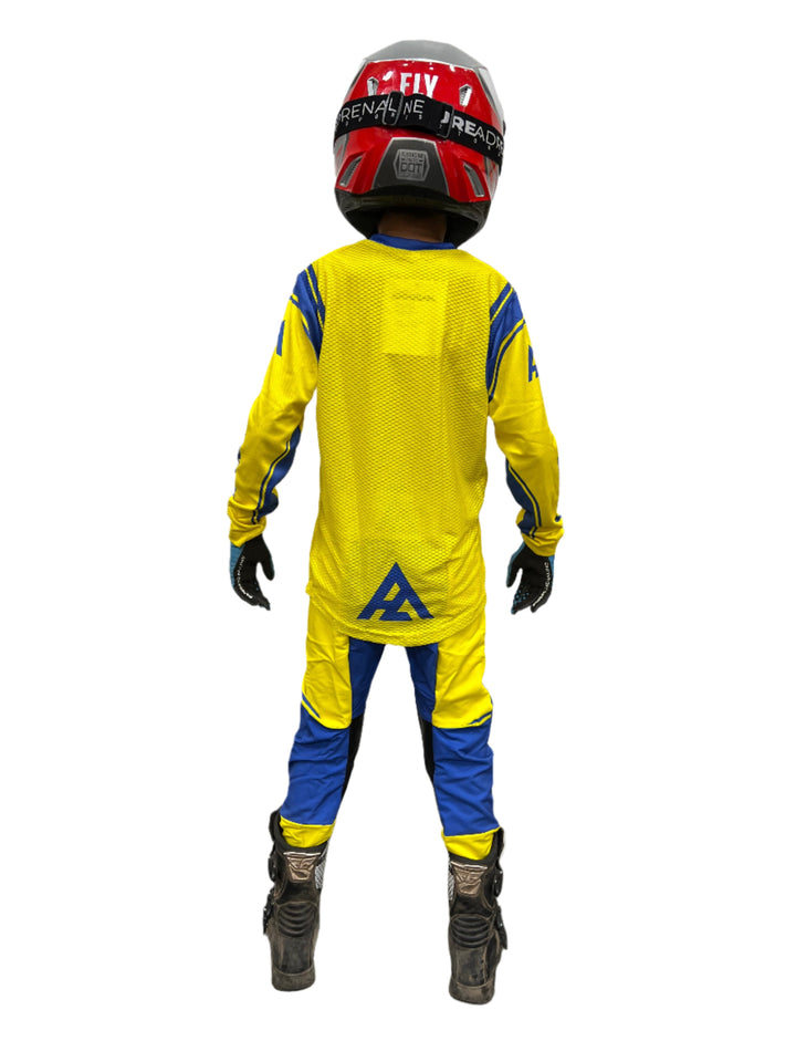 Youth AC Series MX Jersey Yellow/Blue 2024 - Pure Adrenaline Motorsports