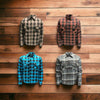 Teal Mens Quilted Flannel Jacket - Pure Adrenaline Motorsports