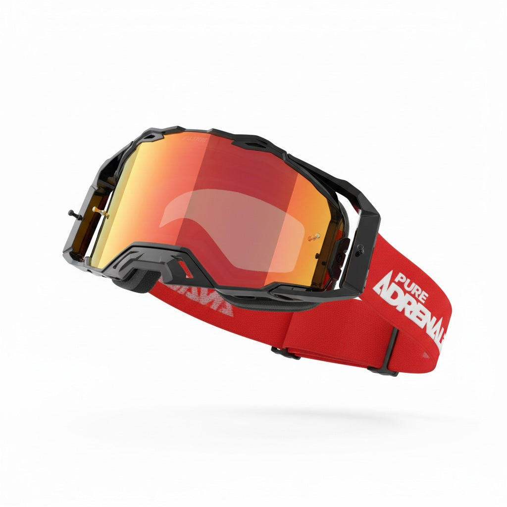 Red MX Goggles - Pure Adrenaline Motorsports