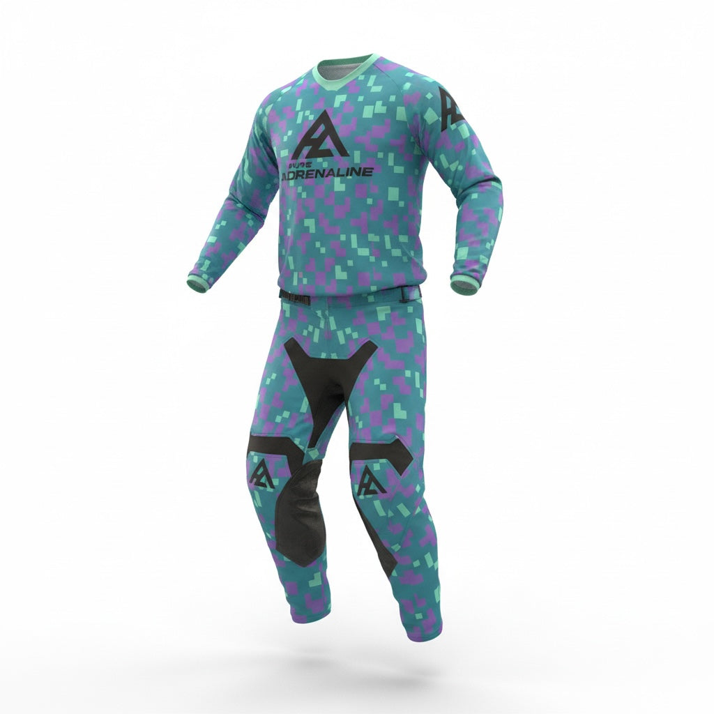 Pure Adrenaline Blue/Green Rev Series Moto Pants - Pure Adrenaline Motorsports