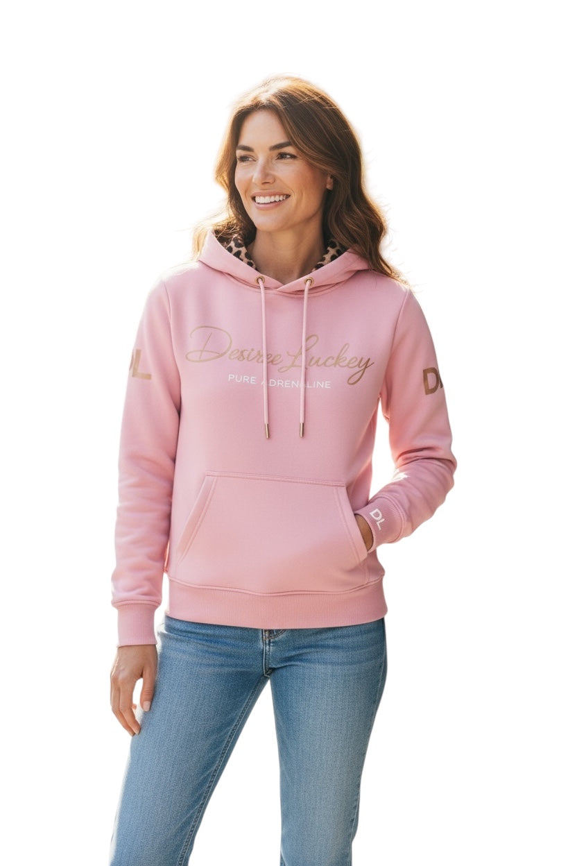 Desiree Luckey Womens Cheetah Print Hoodie – Pink & Black | PAM