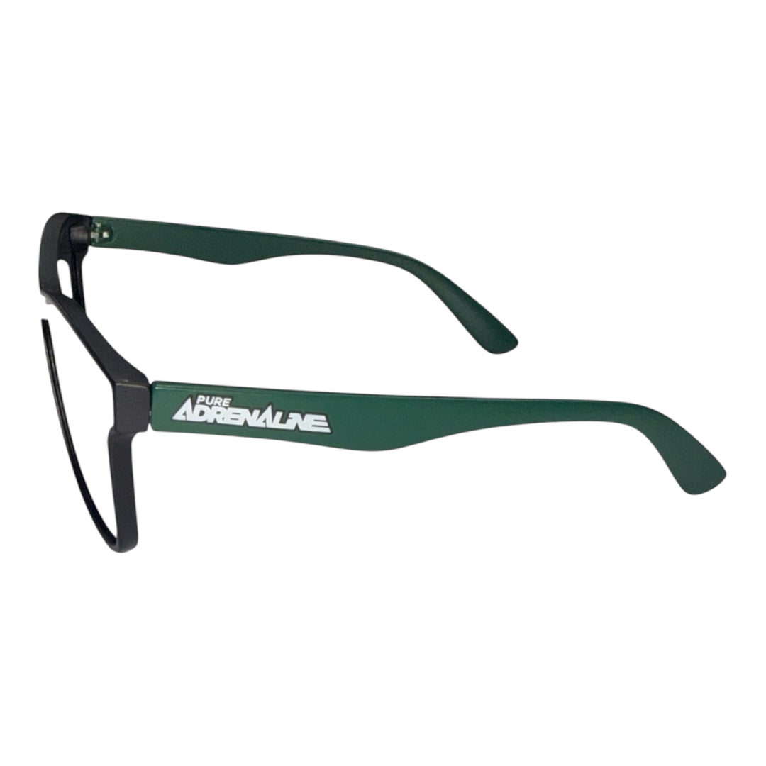 Versant Sunglasses - Black/Green Frame, Chrome Mirror Lens