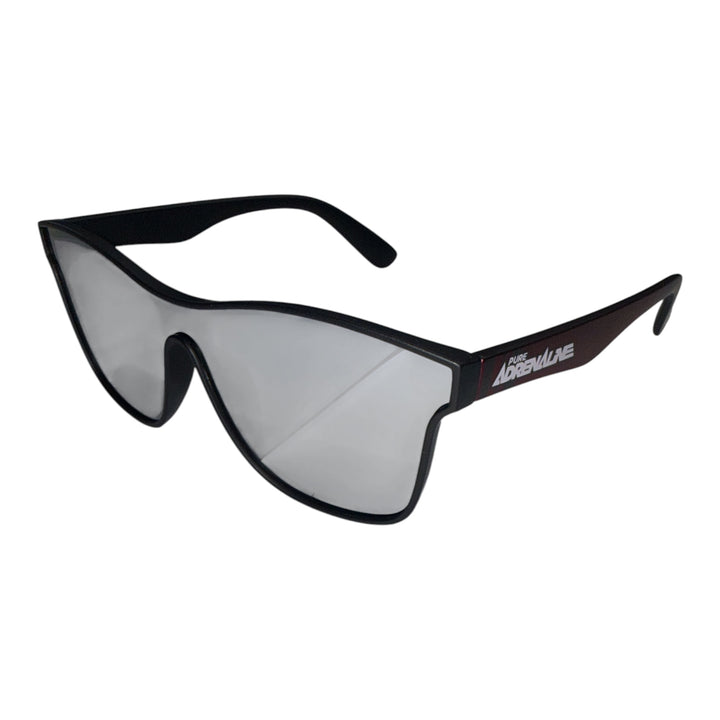 Versant Sunglasses - Black/Red Frame, Chrome Mirror Lens