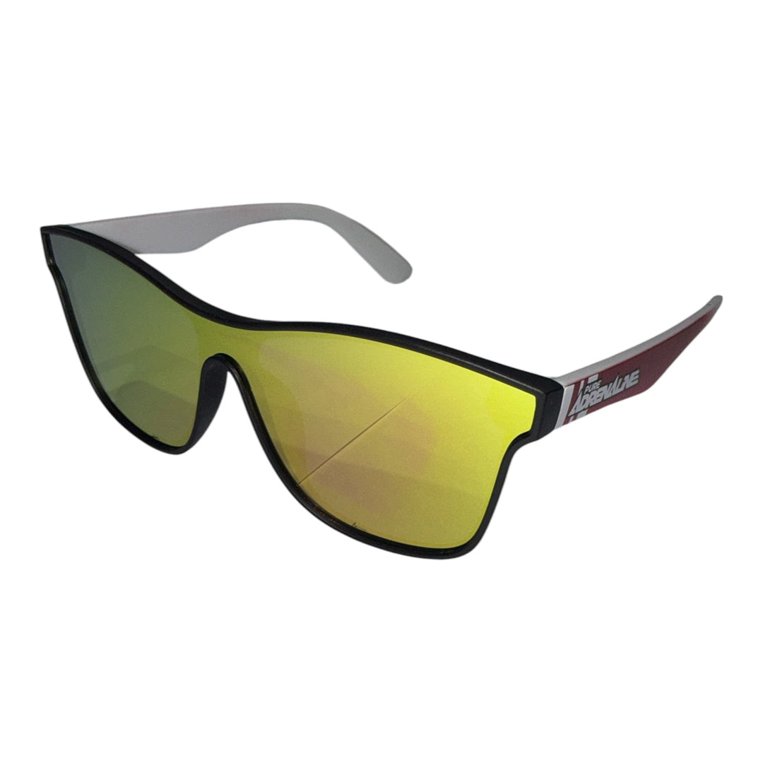 Versant Sunglasses - Black/White/Pink Frame, Pink Mirror Lens