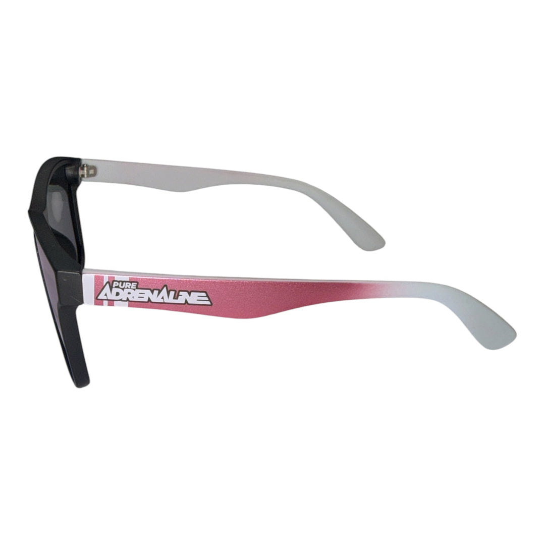 Versant Sunglasses - Black/White/Pink Frame, Pink Mirror Lens