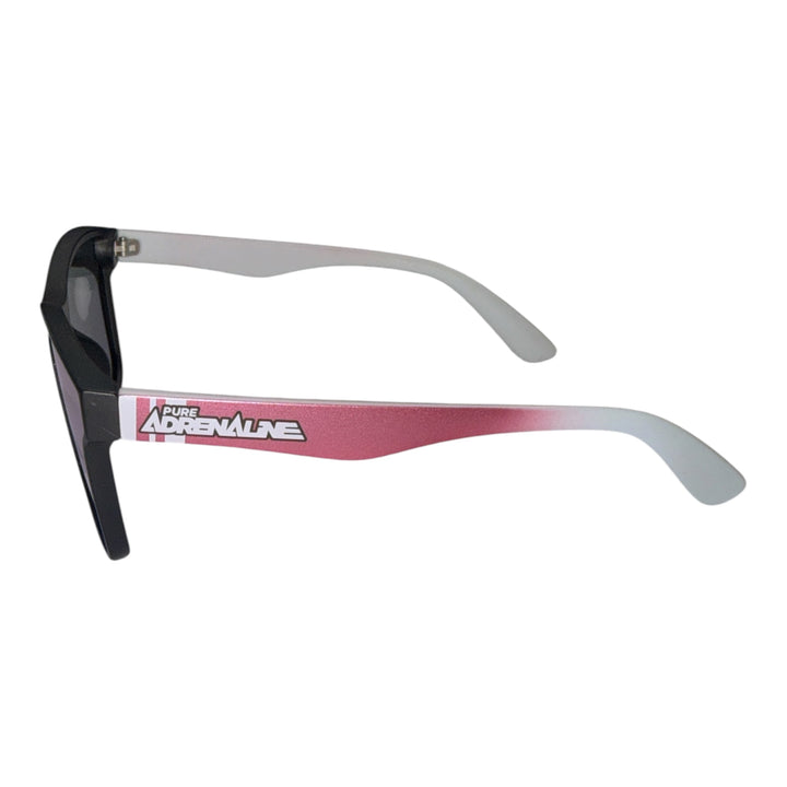 Versant Sunglasses - Black/White/Pink Frame, Pink Mirror Lens