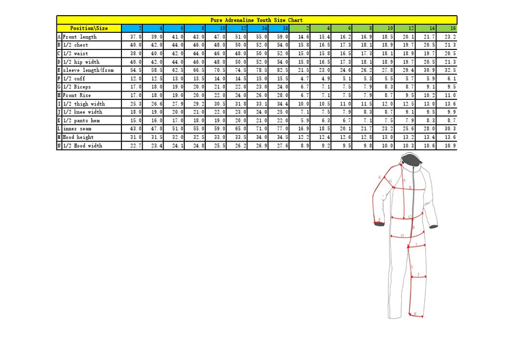 Indigo / Blue Youth Mono Suit - Pure Adrenaline Motorsports