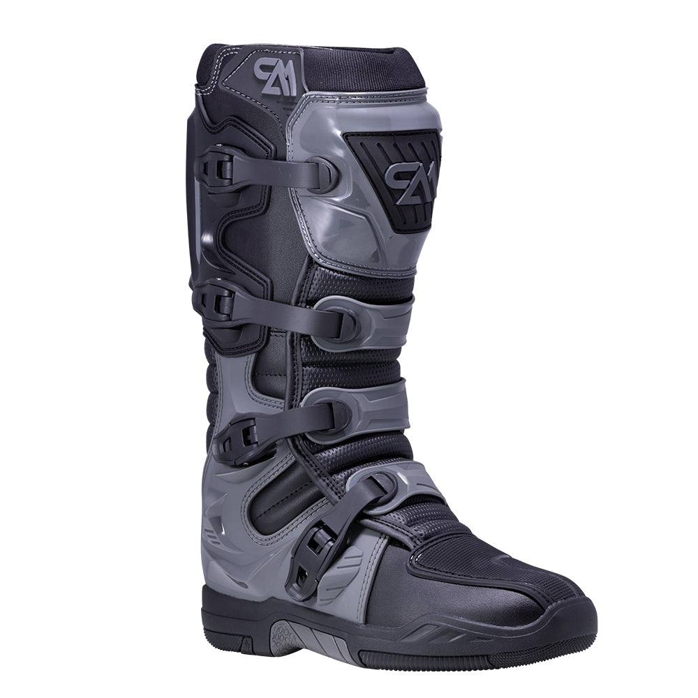 Black/Gray Mens Torched MX Boots (2024) - Pure Adrenaline Motorsports
