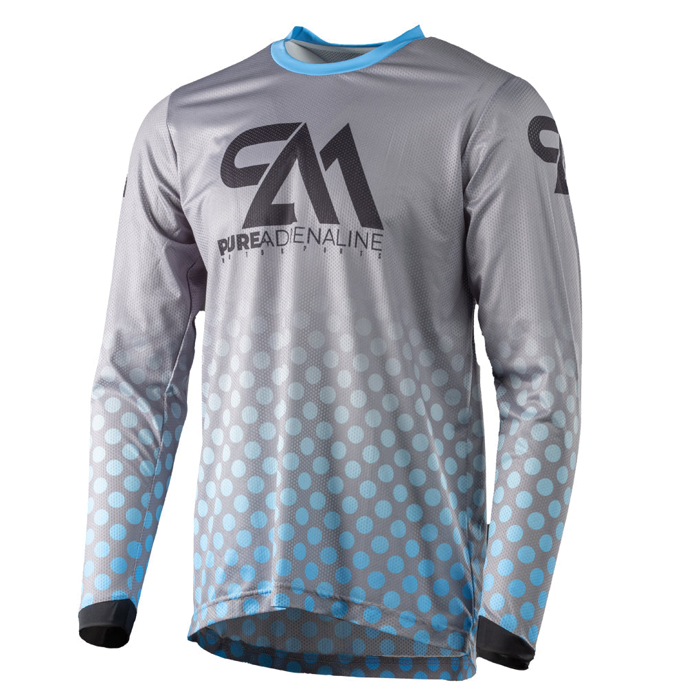 Grey/Blue/Black Mens Thrill 2.0 Series MX Jersey 2024 - Pure Adrenaline Motorsports