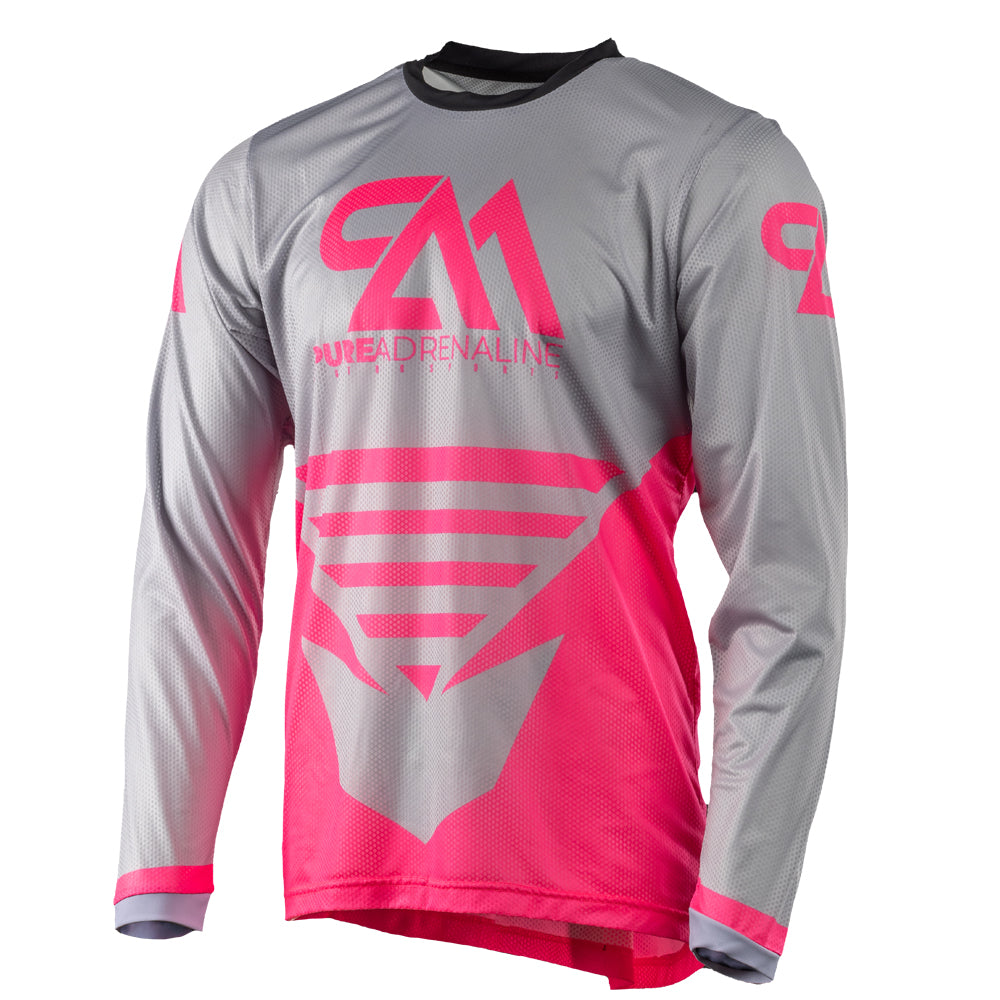 Light Gray/Pink Mens Thrill 2.0 Series MX Jersey 2024 - Pure Adrenaline Motorsports