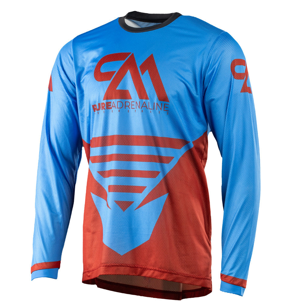 Light Blue/Dark Red Mens Thrill 2.0 Series MX Jersey 2024 - Pure Adrenaline Motorsports