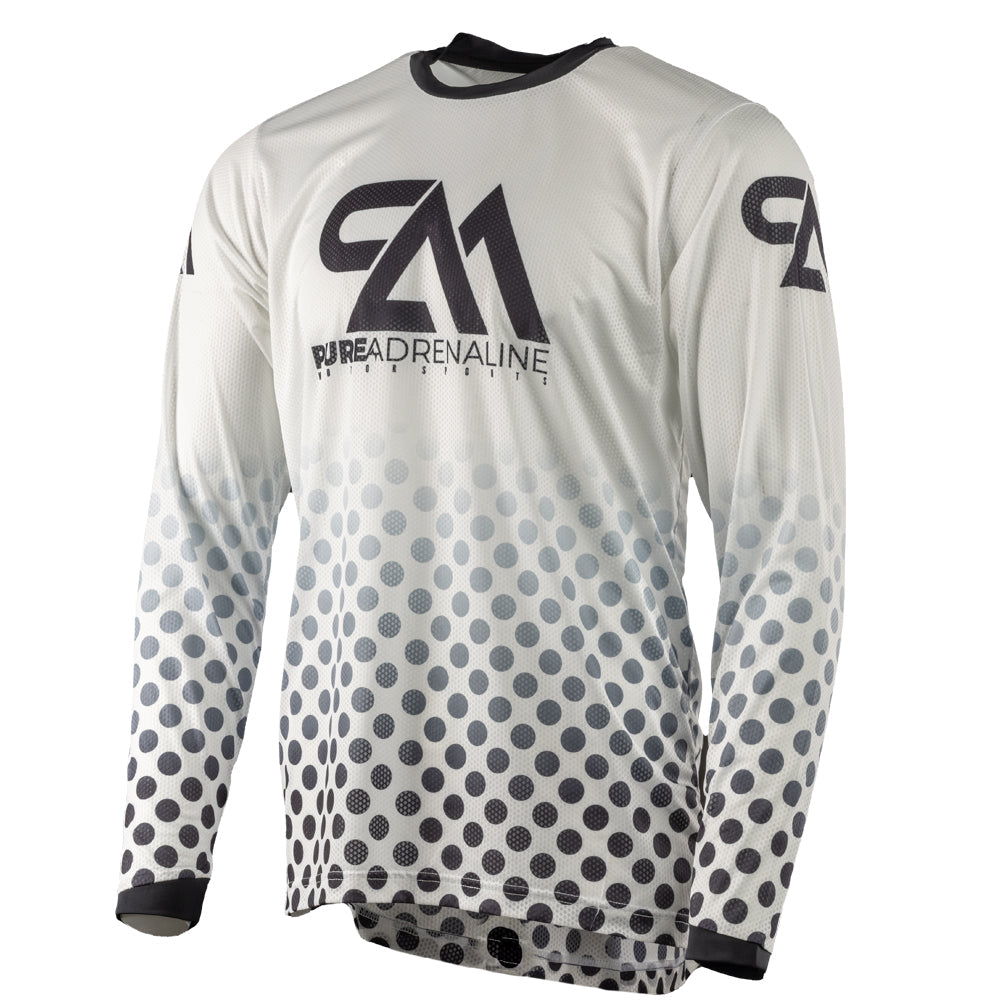 White/Black Mens Thrill 2.0 Series MX Jersey 2024 - Pure Adrenaline Motorsports