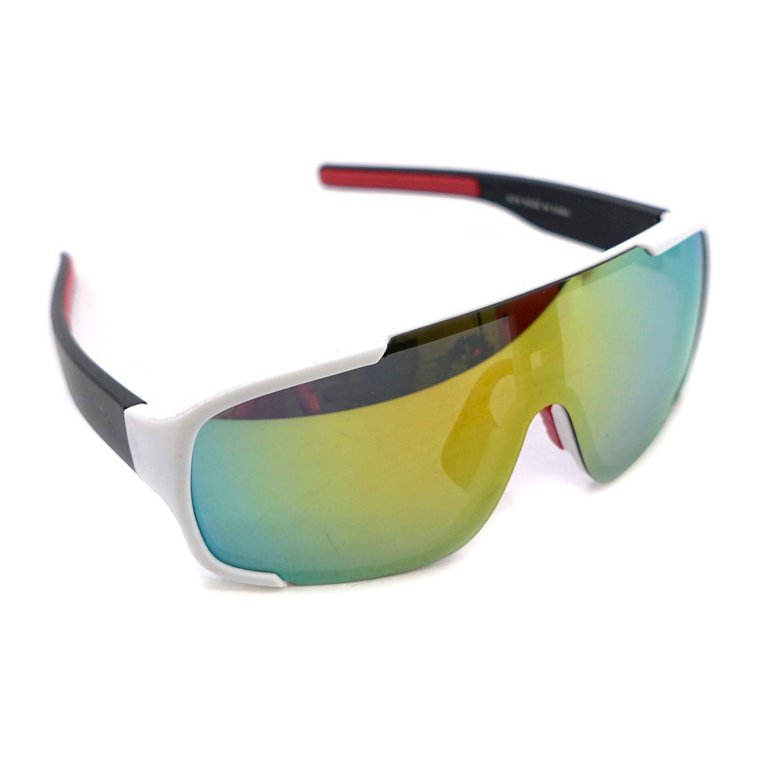White / Black / Red Mirrored Boarder Sunglasses - Pure Adrenaline Motorsports