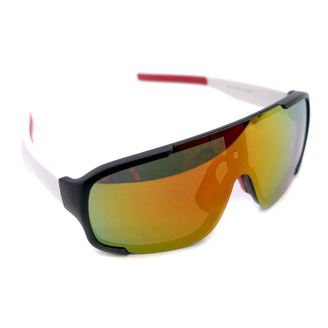 Black / White / Red Mirrored Boarder Sunglasses - Pure Adrenaline Motorsports