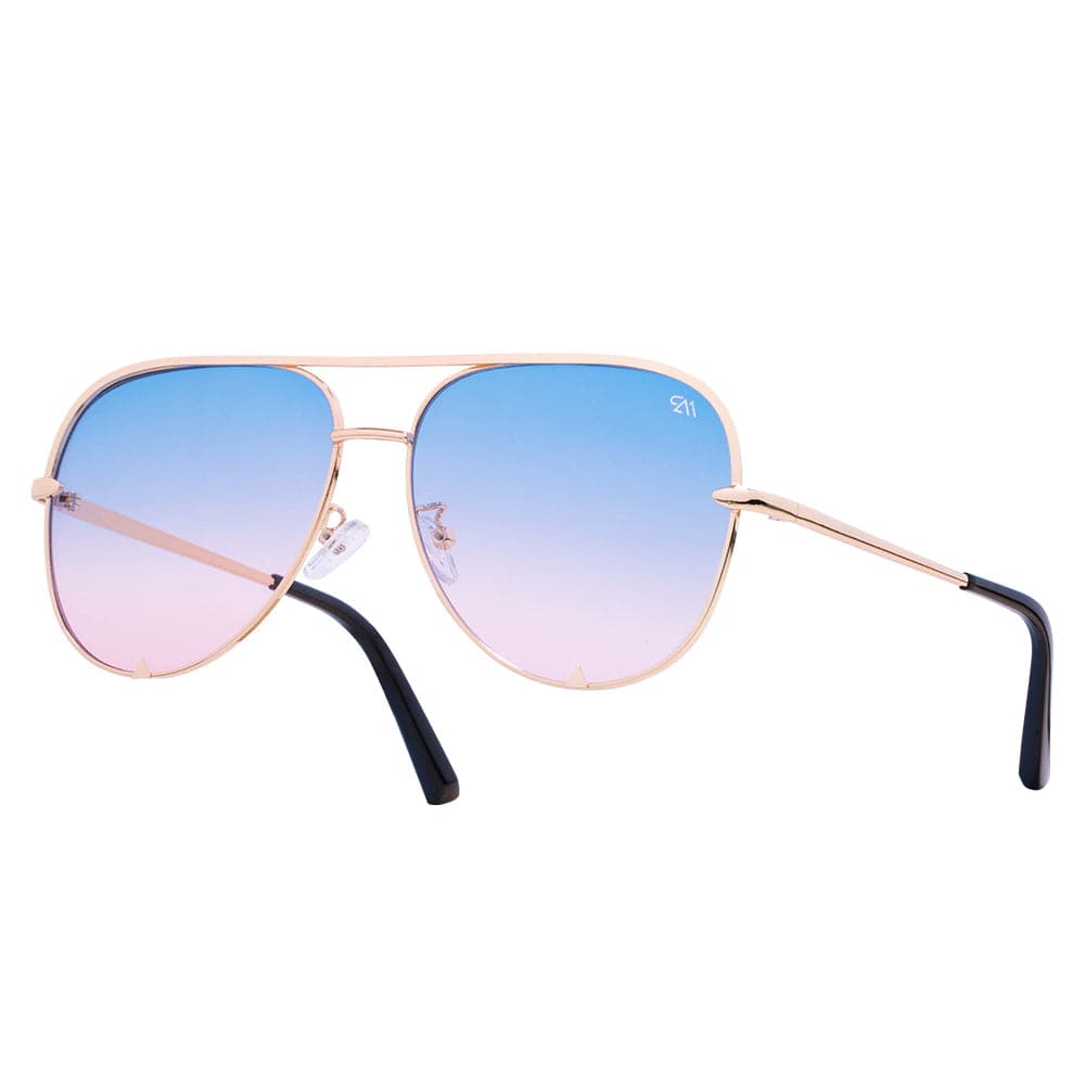 Gold/Black/Light Blue Maverick Sunglasses - Pure Adrenaline Motorsports